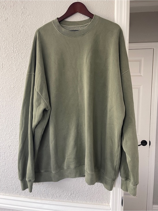 Abercrombie & Fitch Other - Abercrombie & Fitch Essentials Olive Green Oversized Crewneck Sweatshirt XXL T